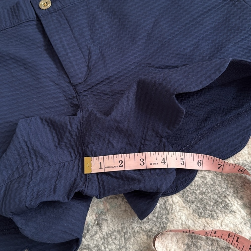 Lilly Pulitzer Buttercup Scallop Hem Navy Shorts - Picture 11 of 11